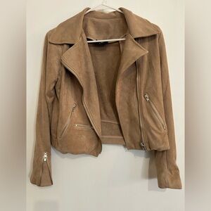 Vici Camel faux suede Moto Jacket